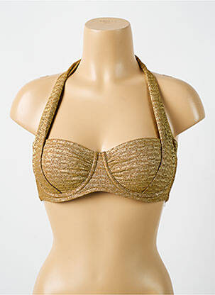 Sutien de costum de baie elasticitate top bentiță auriu CYELL femeie