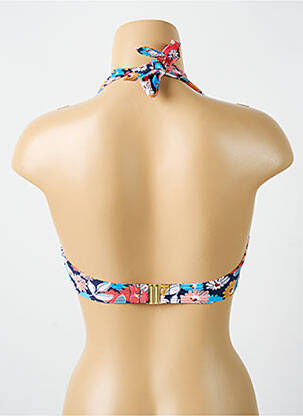 Sutien de costum de baie elasticitate sutien balconet cu decolteu înalt albastru CYELL femeie
