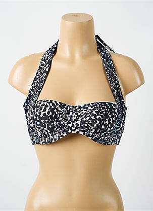 Sutien de costum de baie elasticitate sutien balconet cu decolteu înalt negru CYELL femeie