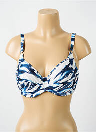Sutien de costum de baie elasticitate sutien cupe întregi cu decolteu înalt albastru CYELL femme
