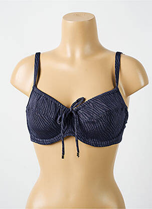 Sutien de costum de baie elasticitate sutien cupe întregi cu decolteu înalt albastru CYELL femeie