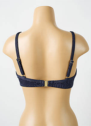 Sutien de costum de baie elasticitate sutien cupe întregi cu decolteu înalt albastru CYELL femeie