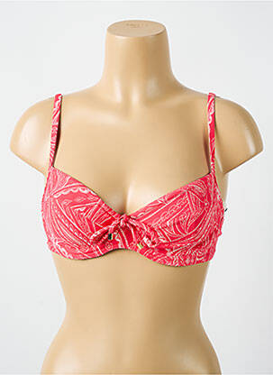Sutien de costum de baie elasticitate sutien cupe întregi cu decolteu înalt roșu CYELL femeie