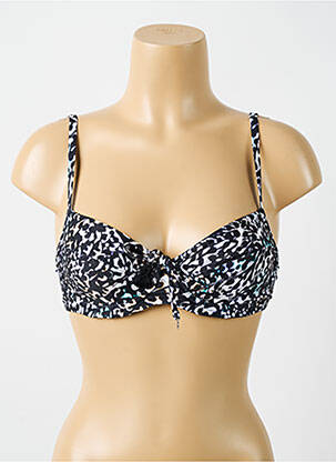 Sutien de costum de baie elasticitate sutien cupe întregi cu decolteu înalt negru CYELL femeie