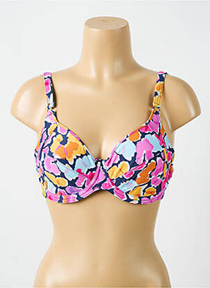 Sutien de costum de baie elasticitate sutien cupe întregi cu decolteu înalt roz CYELL femeie
