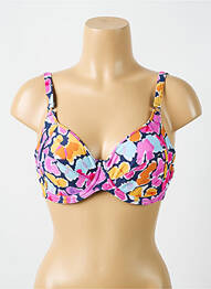Sutien de costum de baie elasticitate sutien cupe întregi cu decolteu înalt roz CYELL femme