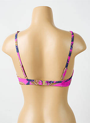 Sutien de costum de baie elasticitate sutien balconet cu decolteu înalt roz CYELL femeie