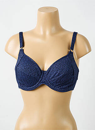 Sutien de costum de baie elasticitate sutien cupe întregi cu decolteu înalt albastru CYELL femeie