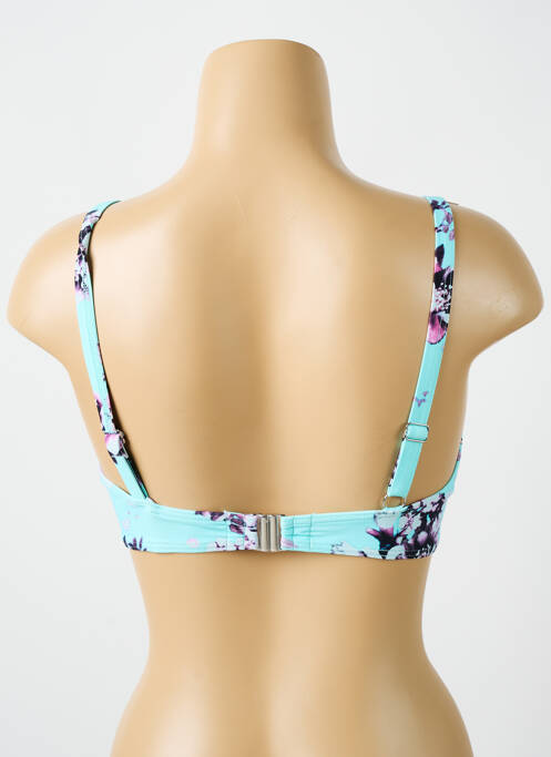 Sutien de costum de baie elasticitate sutien cupe întregi cu decolteu înalt albastru CYELL femme