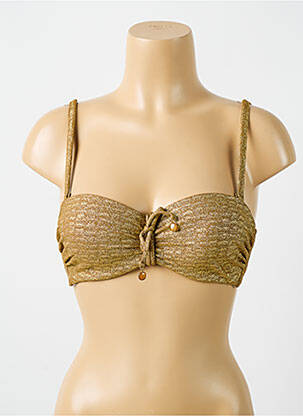 Sutien de costum de baie elasticitate top sutien modelat auriu CYELL femeie