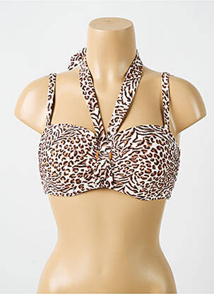 Sutien de costum de baie elasticitate top sutien modelat maro CYELL femeie