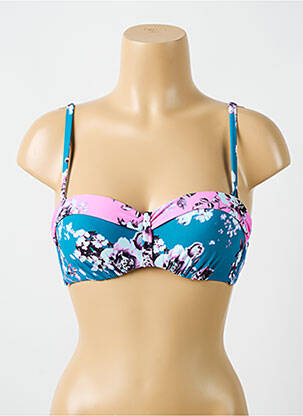 Sutien de costum de baie elasticitate top sutien modelat albastru CYELL femeie