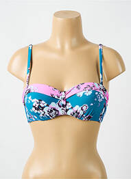 Sutien de costum de baie elasticitate top sutien modelat albastru CYELL femme