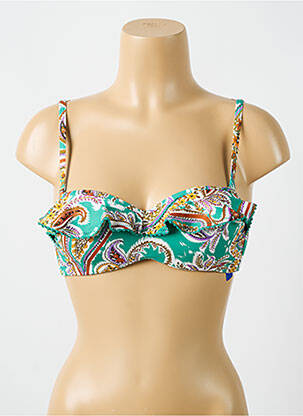 Sutien de costum de baie bretele elastice detașabile top sutien modelat verde CYELL femeie
