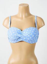 Sutien de costum de baie elasticitate top sutien modelat albastru CYELL femme