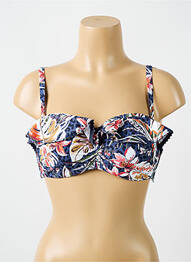Sutien de costum de baie elasticitate top sutien modelat albastru CYELL femme