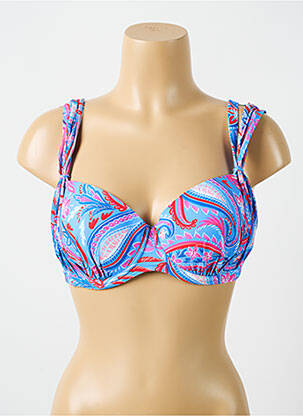 Sutien de costum de baie elasticitate top sutien modelat albastru CYELL femeie
