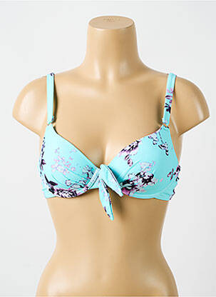 Sutien de costum de baie elasticitate top sutien modelat albastru CYELL femeie