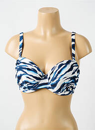 Sutien de costum de baie elasticitate top sutien modelat albastru CYELL femme