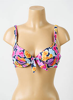 Sutien de costum de baie elasticitate sutien cupe întregi cu decolteu înalt albastru CYELL femeie