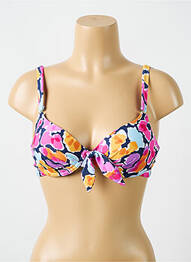 Sutien de costum de baie elasticitate sutien cupe întregi cu decolteu înalt albastru CYELL femme