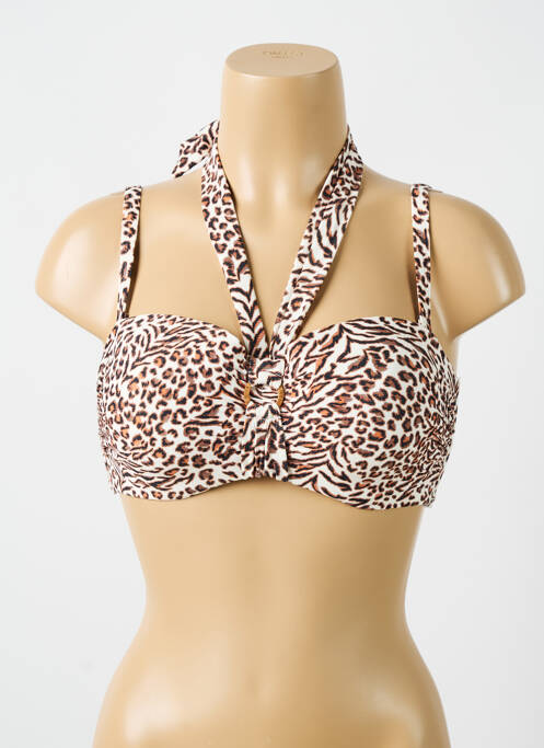 Sutien de costum de baie elasticitate top sutien modelat maro CYELL femme