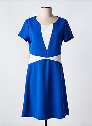 Rochie midi mâneci scurte mâneci scurte albastru ROMEO POUR JULIETTE femeie