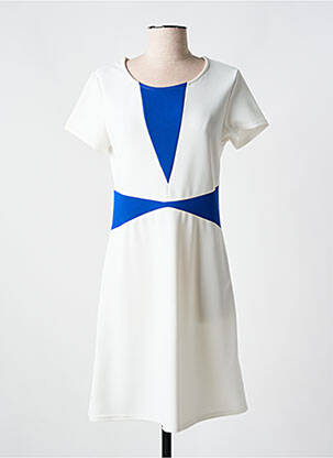Rochie midi mâneci scurte mâneci scurte alb ROMEO POUR JULIETTE femeie