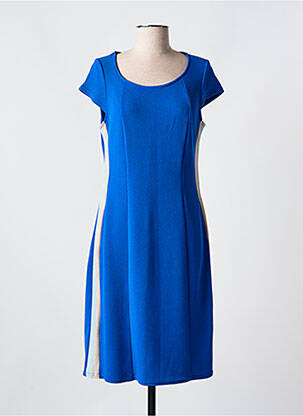 Rochie midi imprimeu fantezie mâneci scurte albastru ROMEO POUR JULIETTE femeie