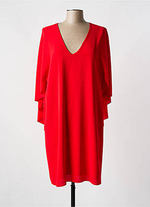 Rochie midi croială fluidă mâneci scurte roșu HOLLY & JOEY femeie