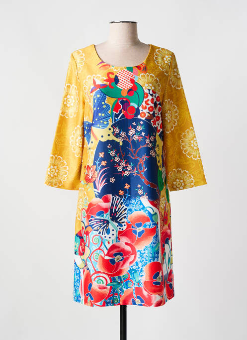 Rochie midi galben FOR HER PARIS femeie