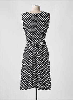 Rochie midi imprimeu fantezie fără mâneci negru PARISIENNE femeie