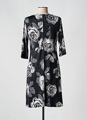 Rochie midi imprimeu floral mâneci 3/4 negru ROMEO POUR JULIETTE femeie
