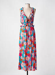 Rochie lungă imprimeu floral fără mâneci albastru CYELL femme