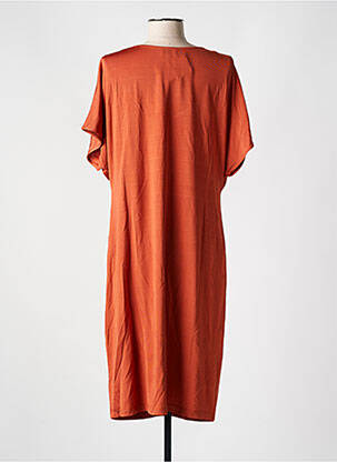 Rochie midi mâneci scurte mâneci scurte portocalie CYELL femeie