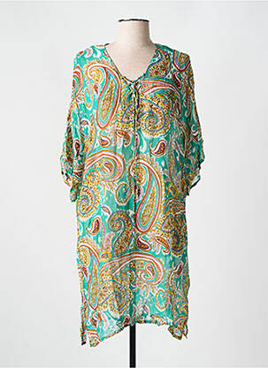Rochie de plajă țesătură crep verde CYELL femeie