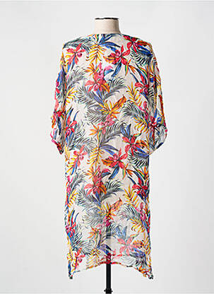 Rochie de plajă mâneci scurte alb CYELLE femeie