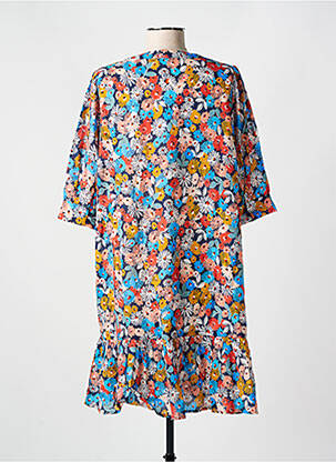 Rochie midi imprimeu floral mâneci scurte albastru CYELL femeie