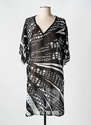 Rochie de plajă țesătură crep negru MIRADONNA femeie