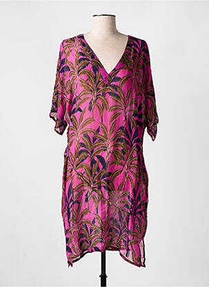 Rochie de plajă croială cambrată roz CYELL femeie