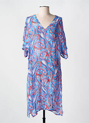 Rochie de plajă țesătură crep albastru CYELL femeie