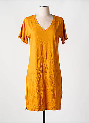 Rochie midi mâneci scurte mâneci scurte portocalie CYELL femeie