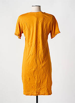 Rochie midi mâneci scurte mâneci scurte portocalie CYELL femeie
