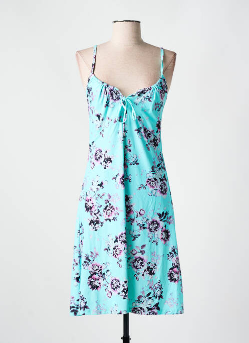 Rochie midi imprimeu floral bretele subțiri albastru CYELL femme