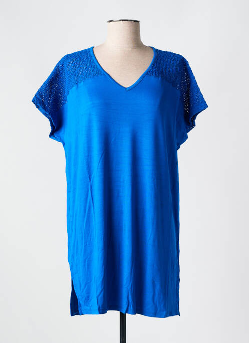 Tunică mâneci scurte albastru MIRADONNA femeie