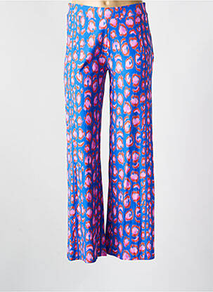 Pantalon drept talie elastică albastru CYELL femeie