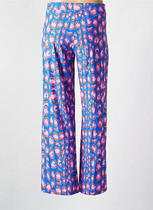 Pantalon drept talie elastică albastru CYELL femeie