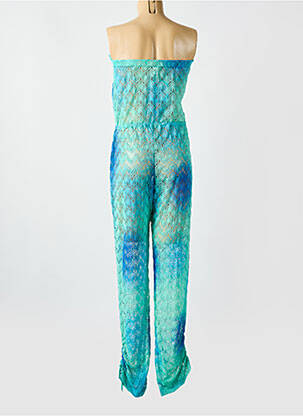 Salopetă-pantalon croială fluidă fără mâneci albastru LULI FAMA femeie