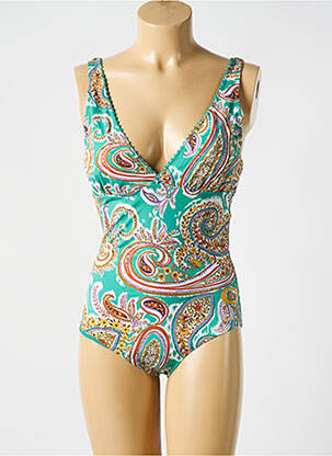 Costum de baie dintr-o singură piesă imprimeu fantezie verde CYELL femeie