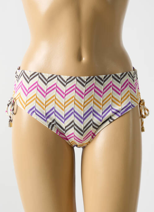 Chiloți de baie imprimeu dungi chiloți bej CYELL femme